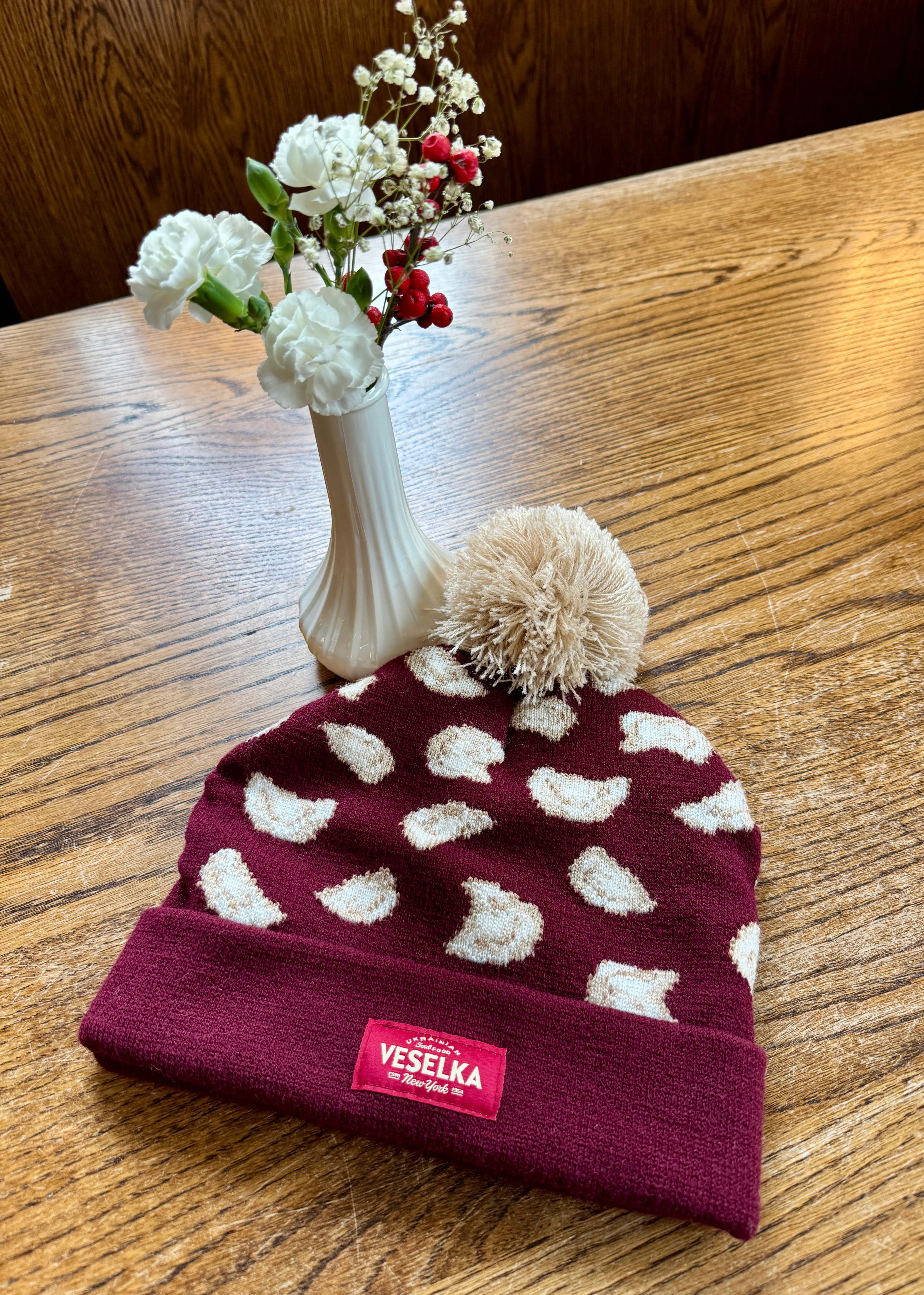 New Burgundy Veselka Beanie - Image 3
