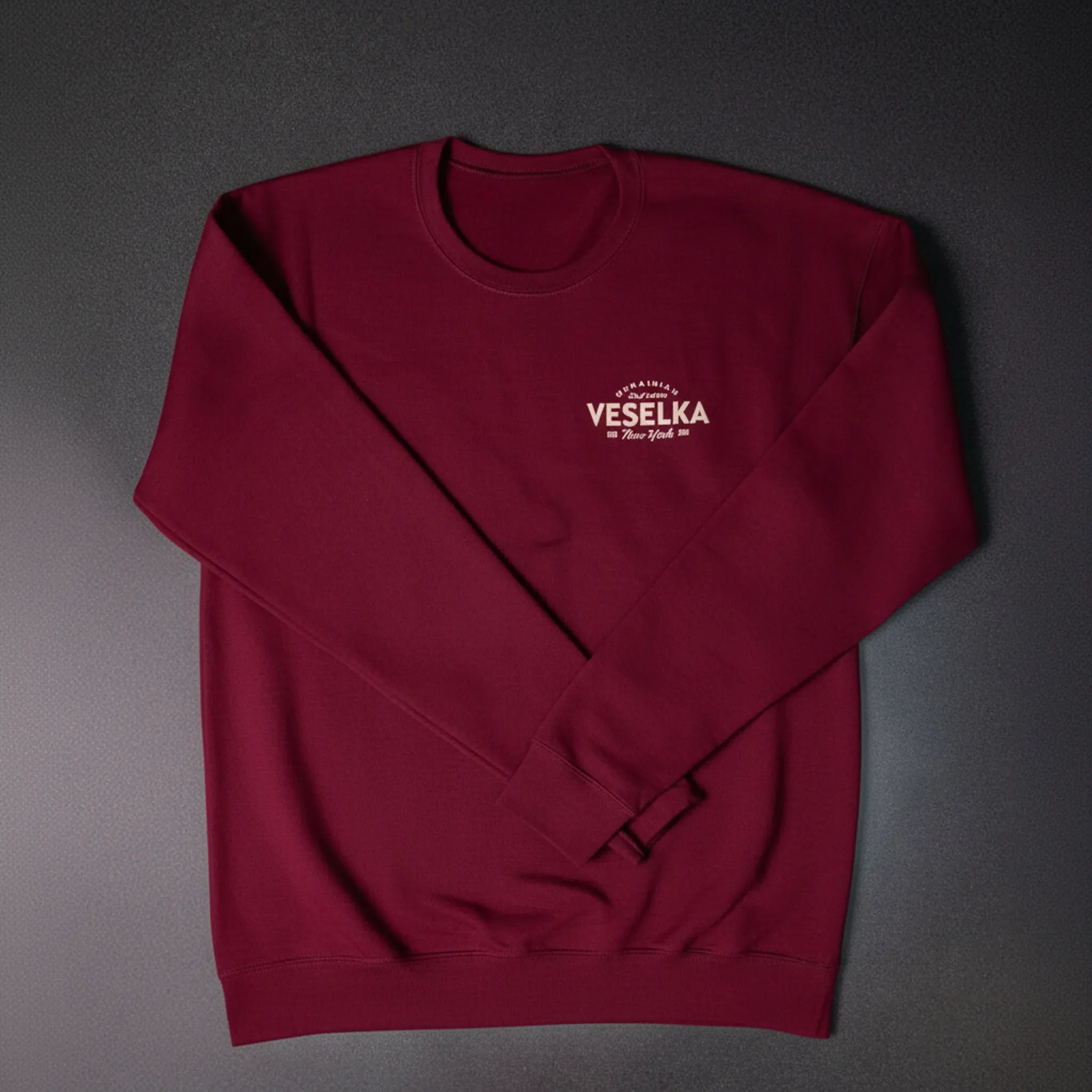 Veselka Burgundy Crew Neck Sweatshirt
